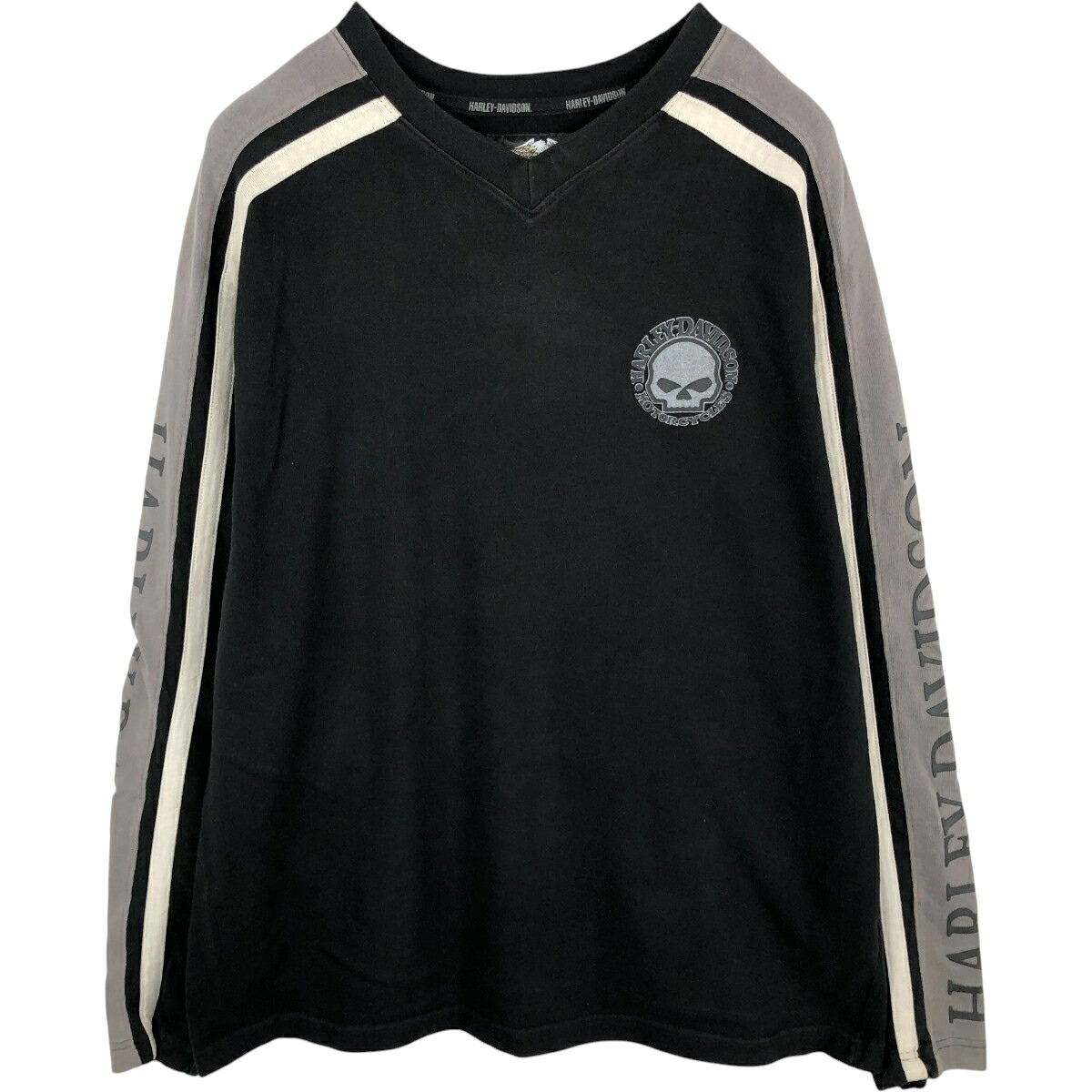 Harley-Davidson/ハーレーダビッドソン Vネック ロングTシャツ ロンT