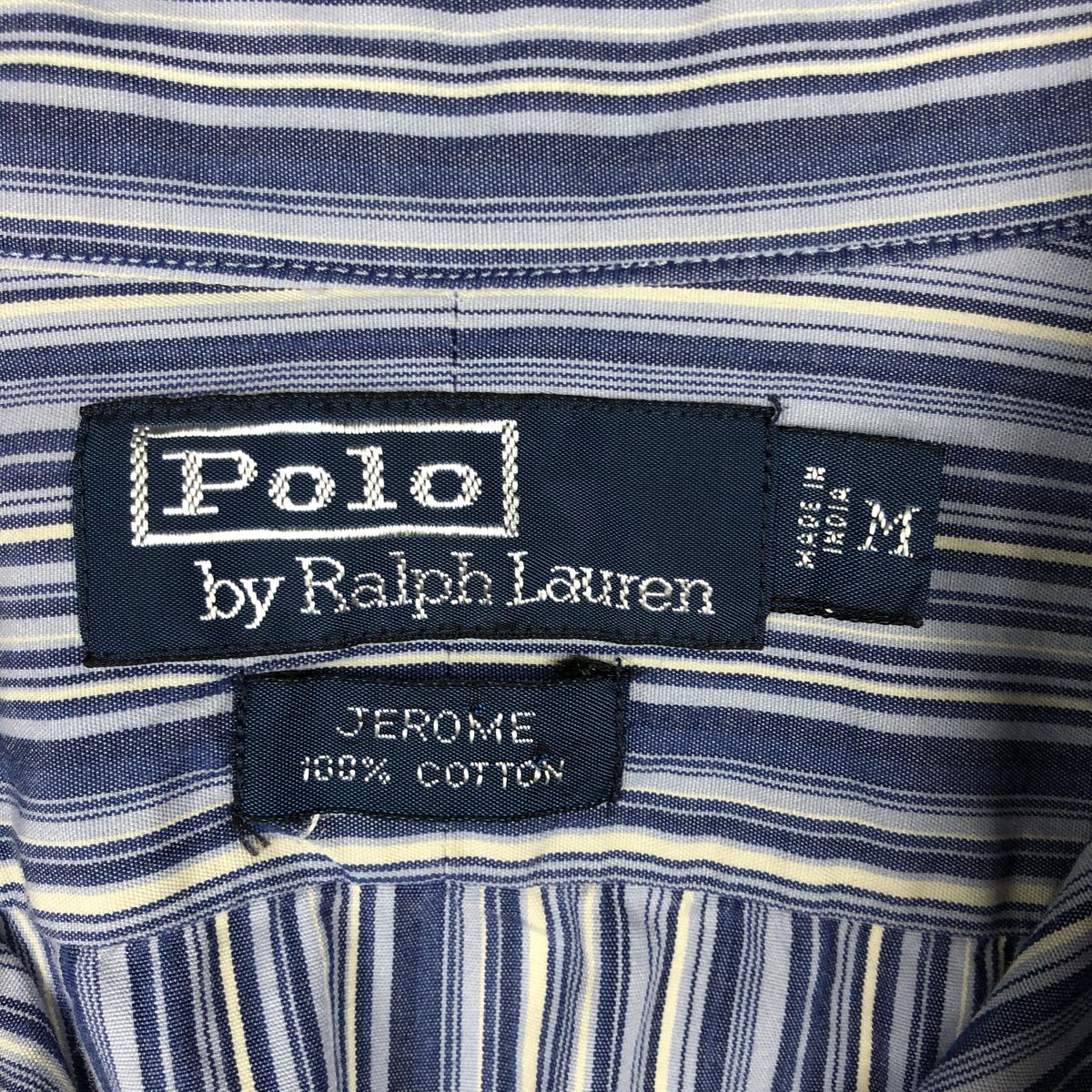 古着 ラルフローレン Ralph Lauren POLO by Ralph Lauren JEROME 長袖 ストライプシャツ メンズM相当 /eaa677922 【中古】 【261010】
