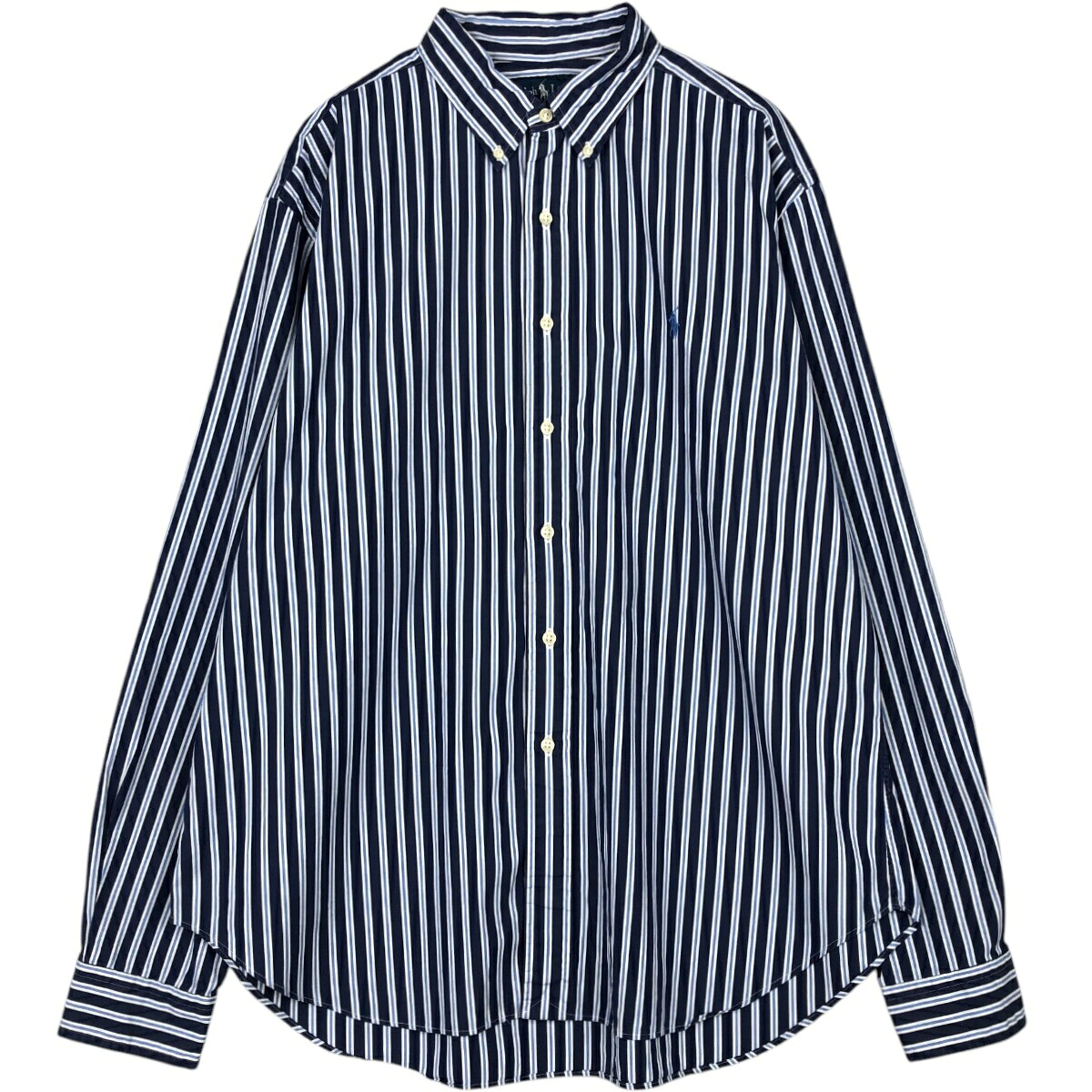 Ralph Lauren/ラルフローレン CLASSIC FIT 長袖 ボタンダウンストライプシャツ