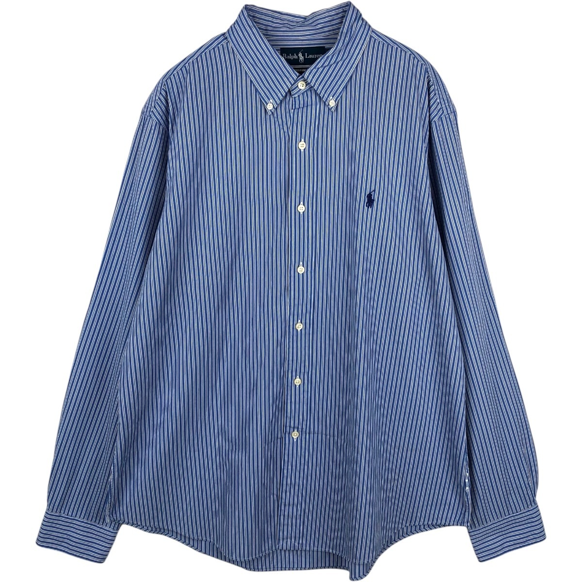 Ralph Lauren/ラルフローレン CUSTOM FIT 長袖 ボタンダウンストライプシャツ