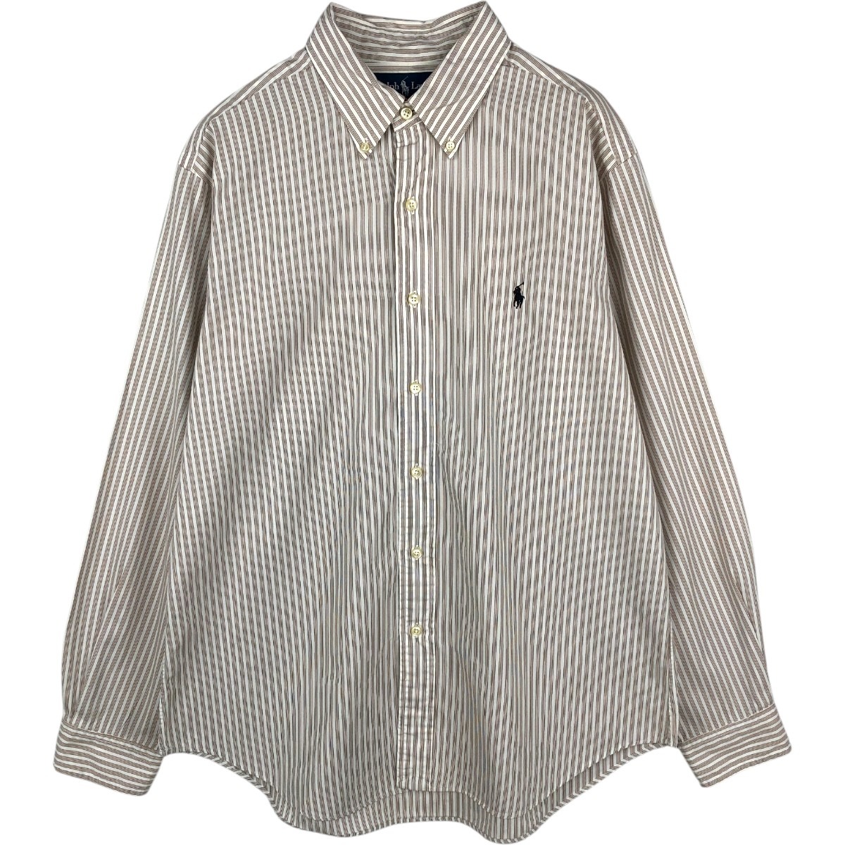 Ralph Lauren/ラルフローレン CLASSIC FIT 長袖 ボタンダウンストライプシャツ