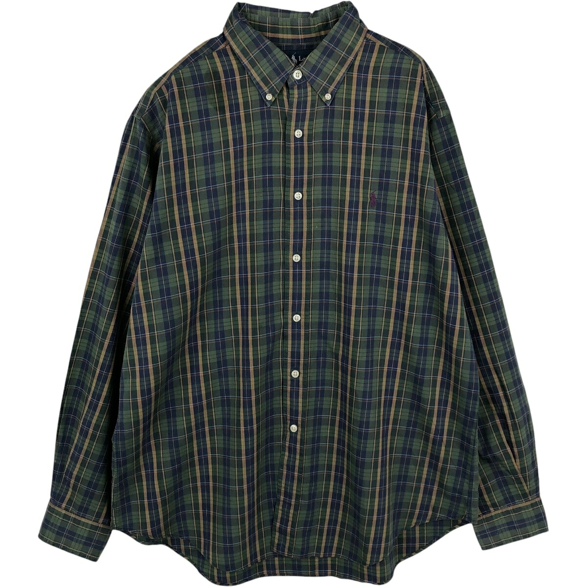 Ralph Lauren/ラルフローレン CLASSIC FIT 長袖 ボタンダウンチェックシャツ