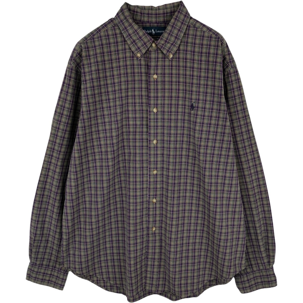 Ralph Lauren/ラルフローレン CLASSIC FIT 長袖 ボタンダウンチェックシャツ