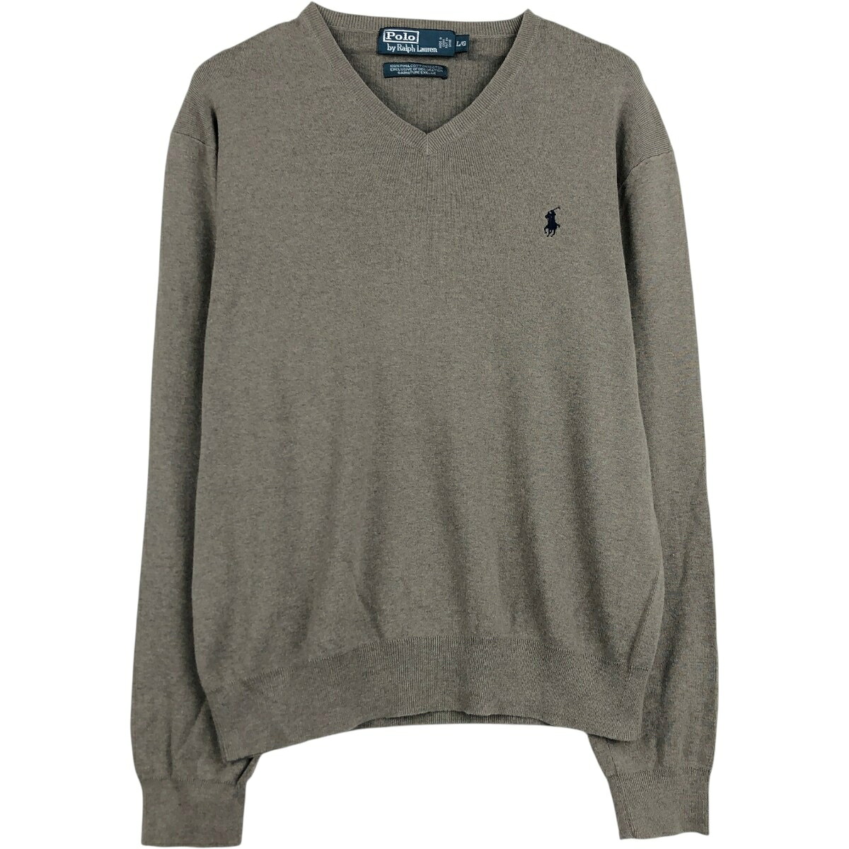 Ralph Lauren/ラルフローレン POLO by Ralph Lauren Vネック コットンニットセーター
