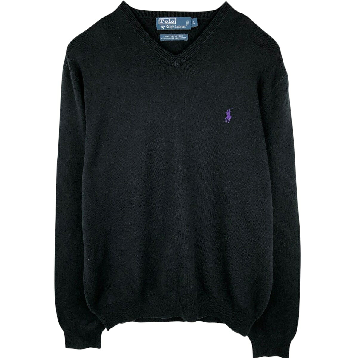 Ralph Lauren/ラルフローレン POLO by Ralph Lauren Vネック ピマコットンニットセーター