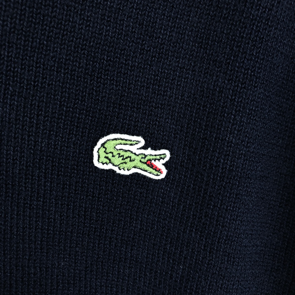 LACOSTE/ラコステ フランス企画 Vネック コットンニットセーター