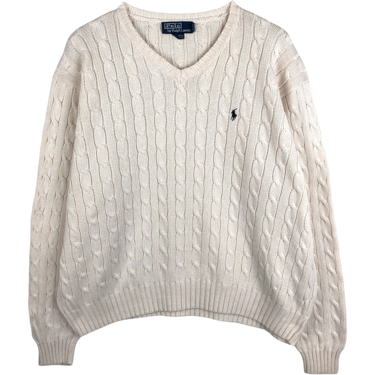 Ralph Lauren/ラルフローレン POLO by Ralph Lauren Vネック コットンニットセーター