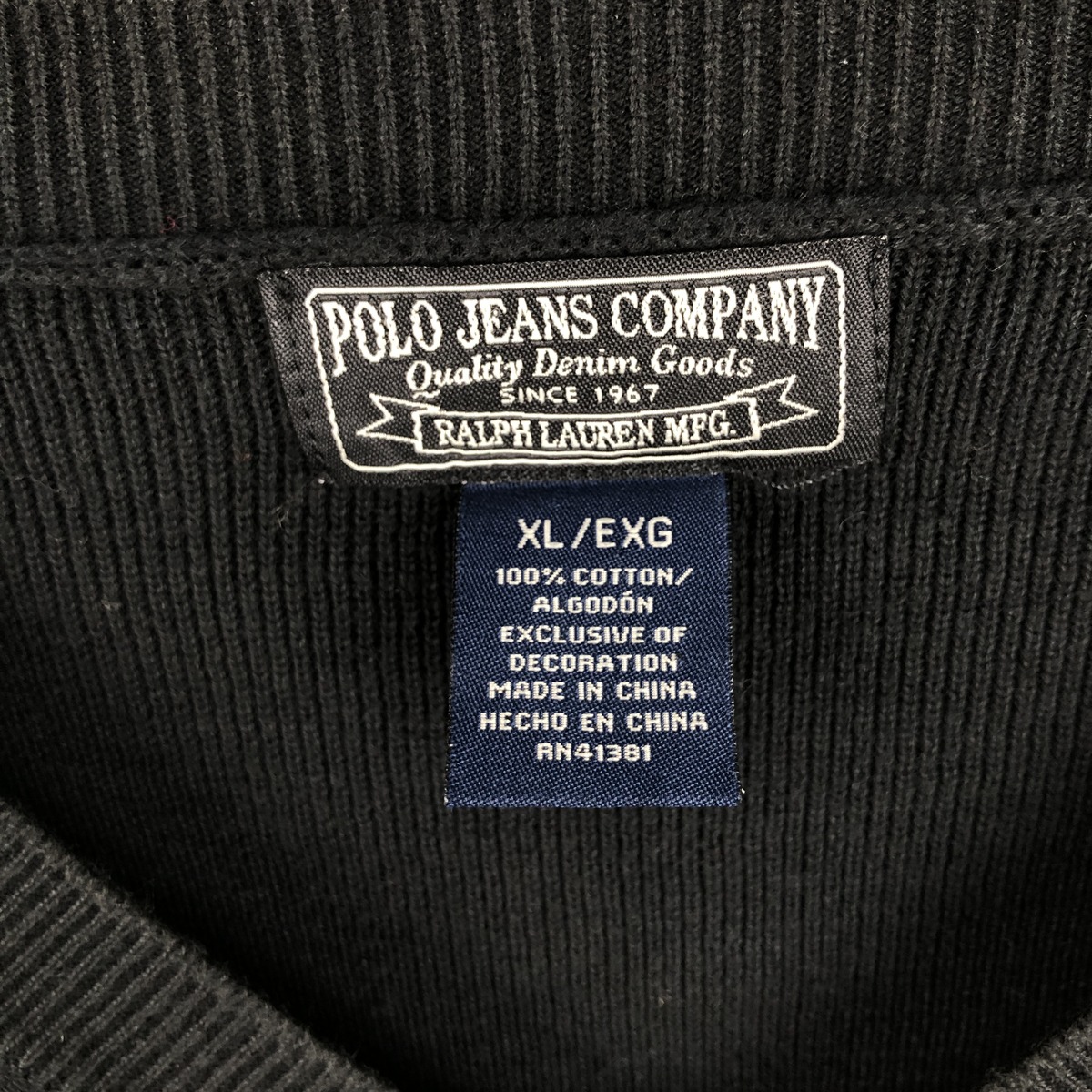 Ralph Lauren/ラルフローレン POLO JEANS COMPANY Vネック コットンニットセーター