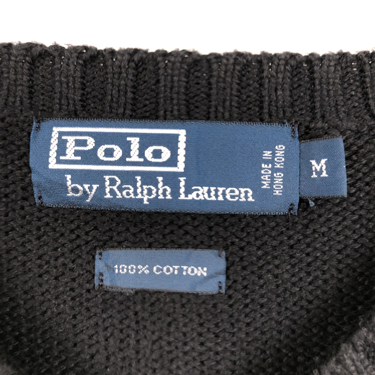 Ralph Lauren/ラルフローレン POLO by Ralph Lauren Vネック コットンニットセーター