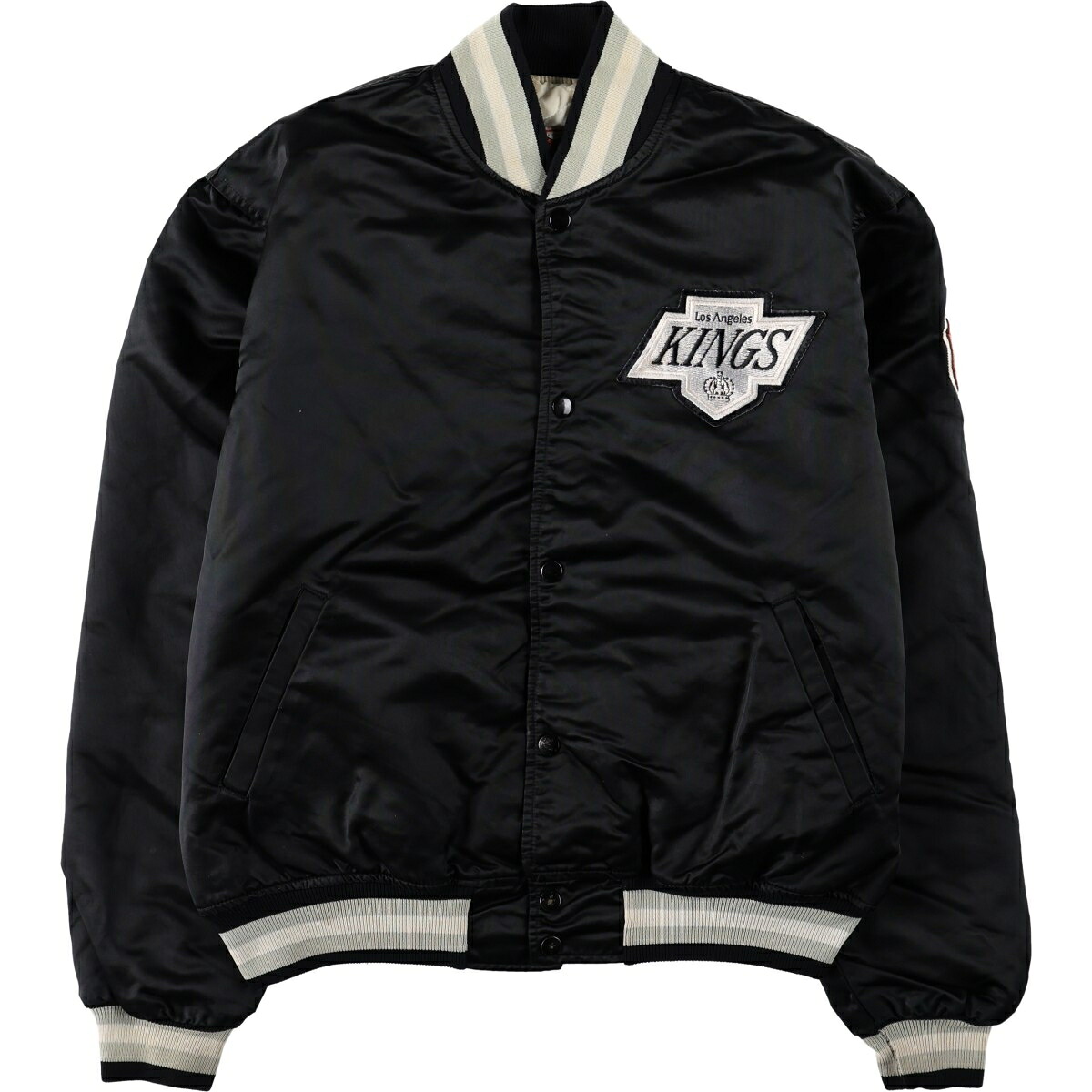 Starter/スターター NHLLOS ANGELES KINGS ロサンゼルスキングス ナイロンスタジャン アワードジャケット バーシティジャケット