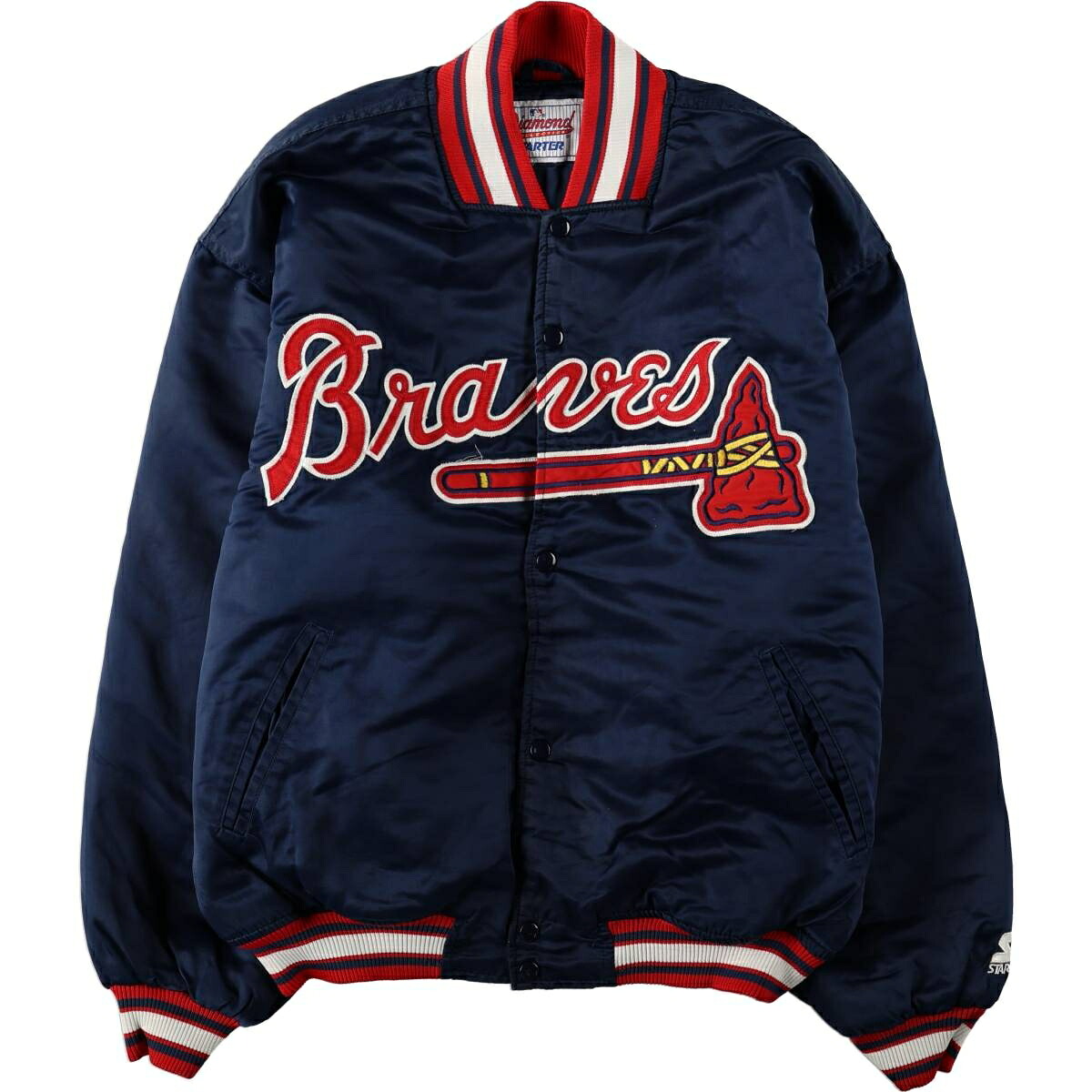 Starter/スターター MLB ATLANTA BRAVES アトランタブレーブス ナイロンスタジャン アワードジャケット バーシティジャケット