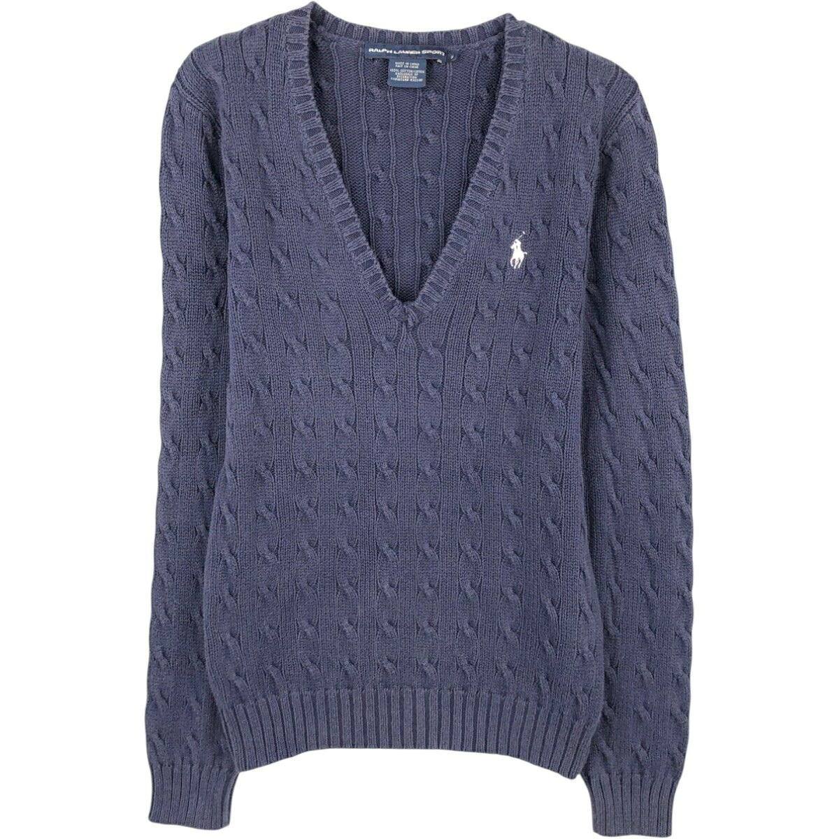 Ralph Lauren/ラルフローレン RALPH LAUREN SPORT Vネック コットンニットセーター
