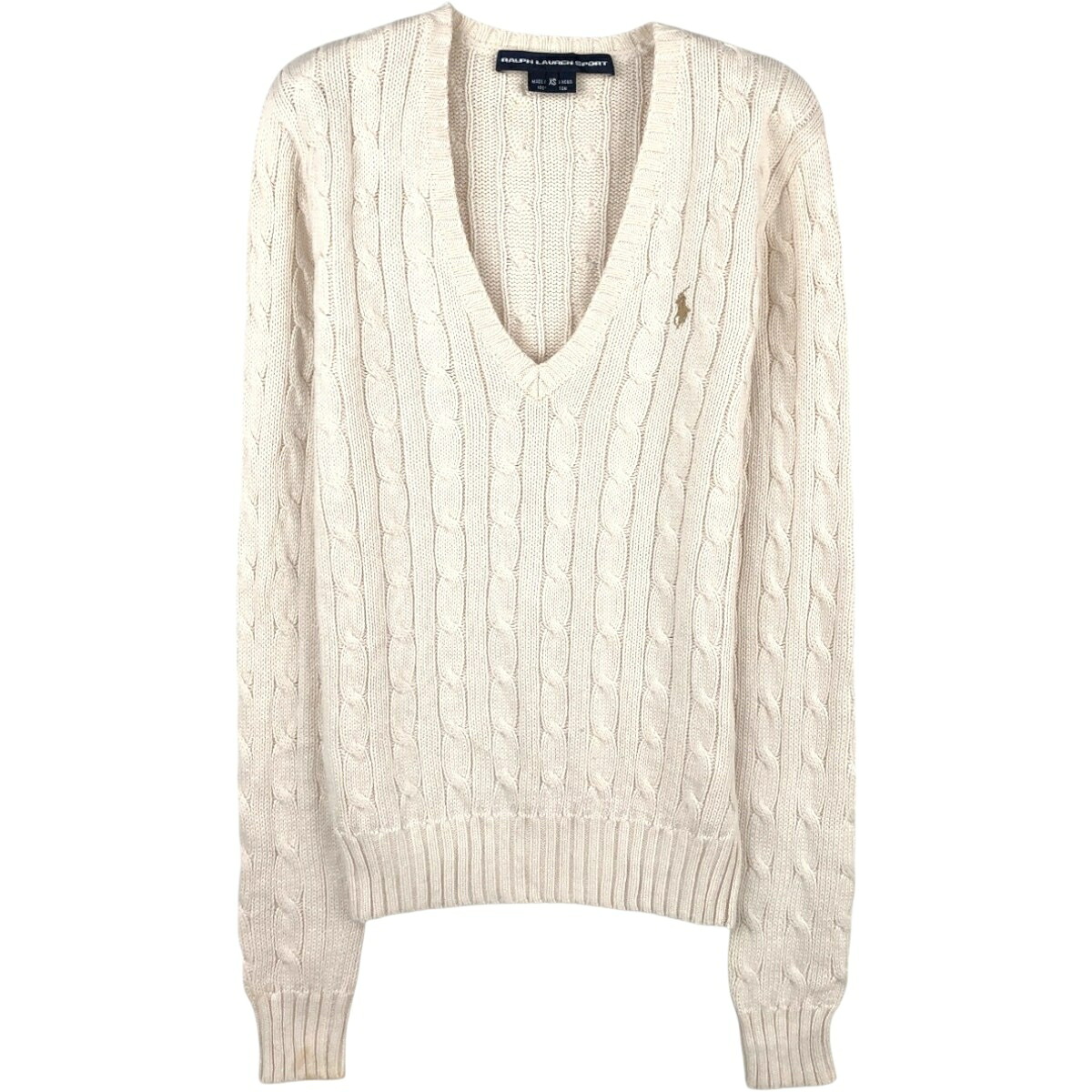 Ralph Lauren/ラルフローレン RALPH LAUREN SPORT Vネック コットンニットセーター