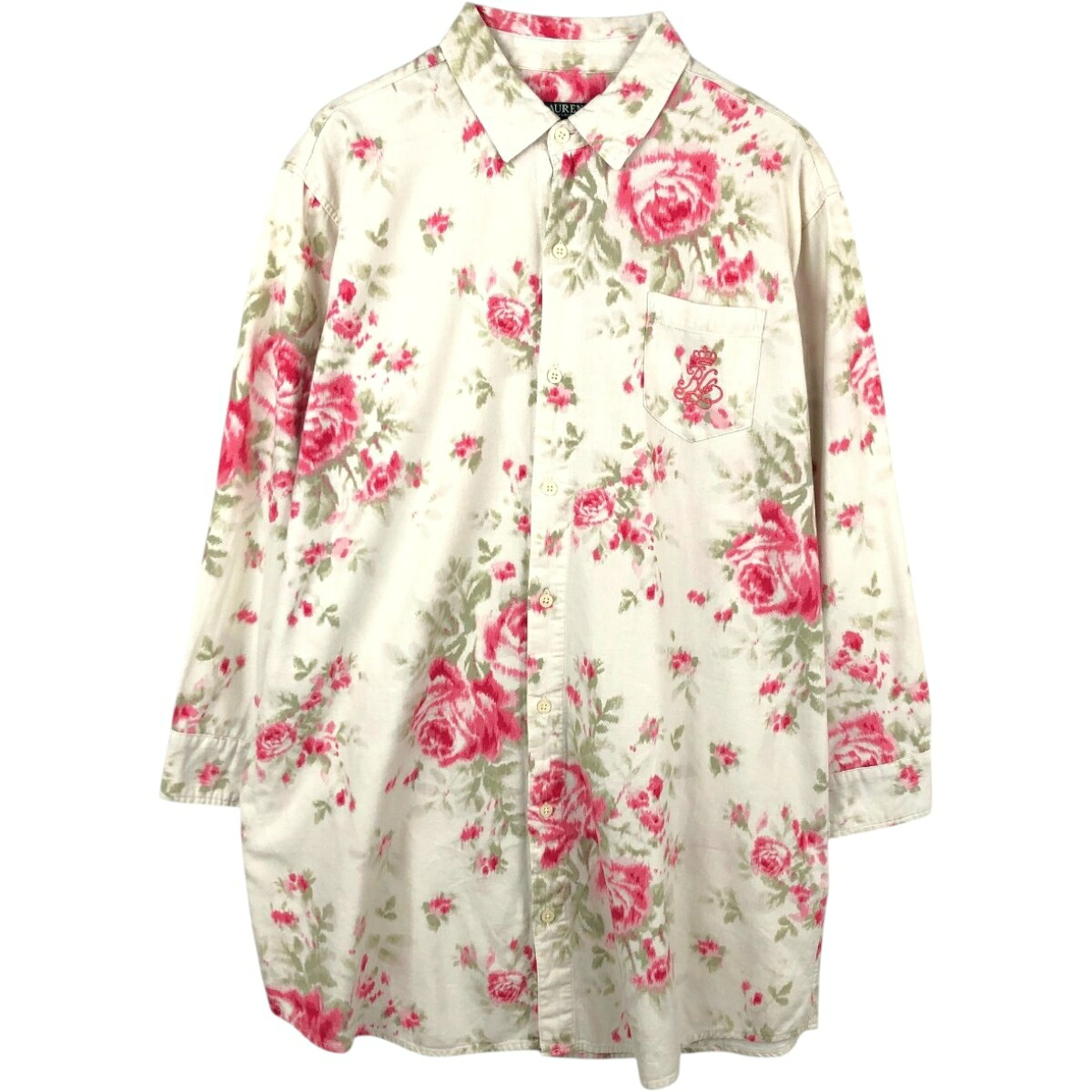 Ralph Lauren/ラルフローレン LAUREN ローレン 長袖 コットンシャツ
