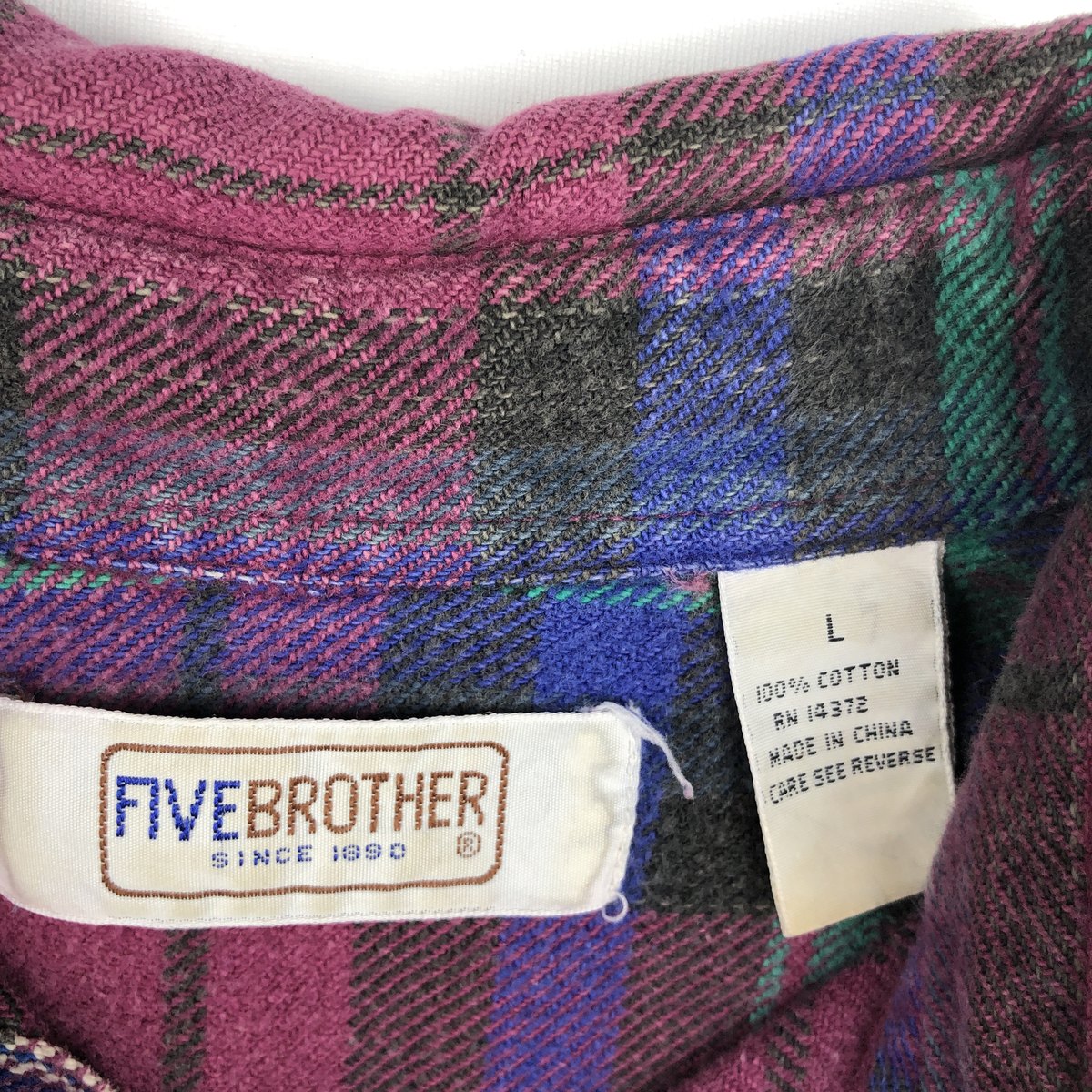 Five Brother/ファイブブラザー 長袖 ヘビーネルチェックシャツ