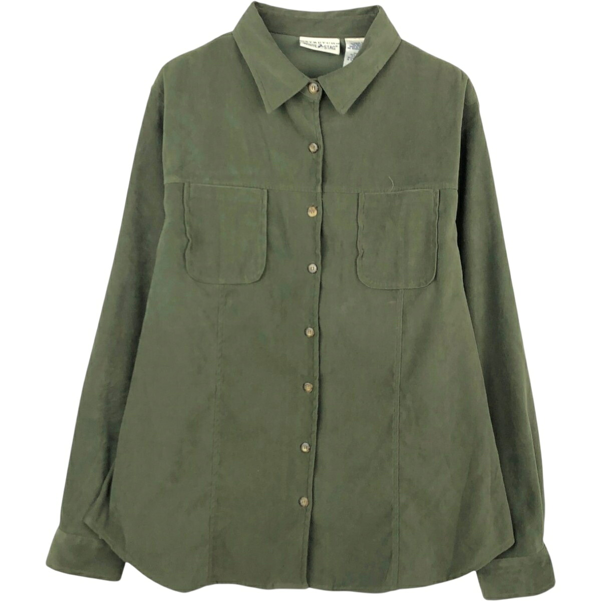 WHITE STAG STRETCH 長袖 フェイクスエードシャツ