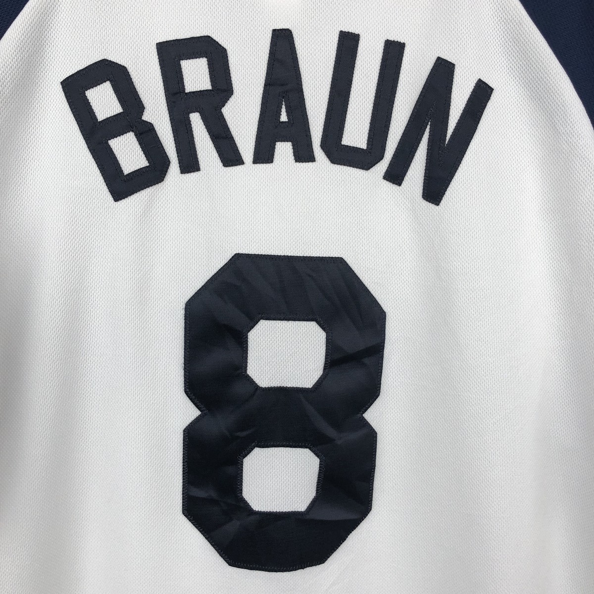古着 GENUINE MERCHANDISE MLB MILWAUKEE BREWERS Ryan Braun ライアンブラウン ミルウォーキーブリュワーズ ゲームシャツ ベースボールシャツ メンズL相当 /eaa670087 【中古】 【260821】