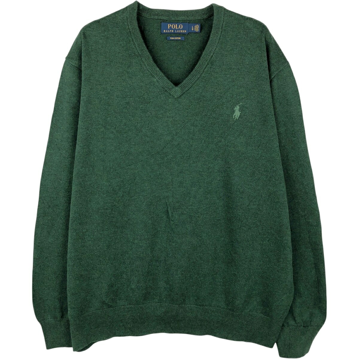 Ralph Lauren/ラルフローレン POLO RALPH LAUREN  Vネック コットンニットセーター