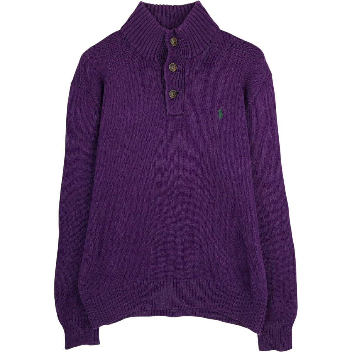 Ralph Lauren/ラルフローレン POLO by Ralph Lauren コットンニットハーフボタンセーター