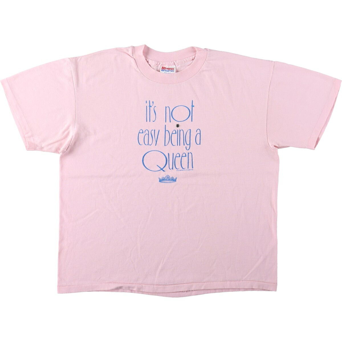 Hanes/ヘインズ HEAVYWEIGHT 50/50 メッセージプリントTシャツ
