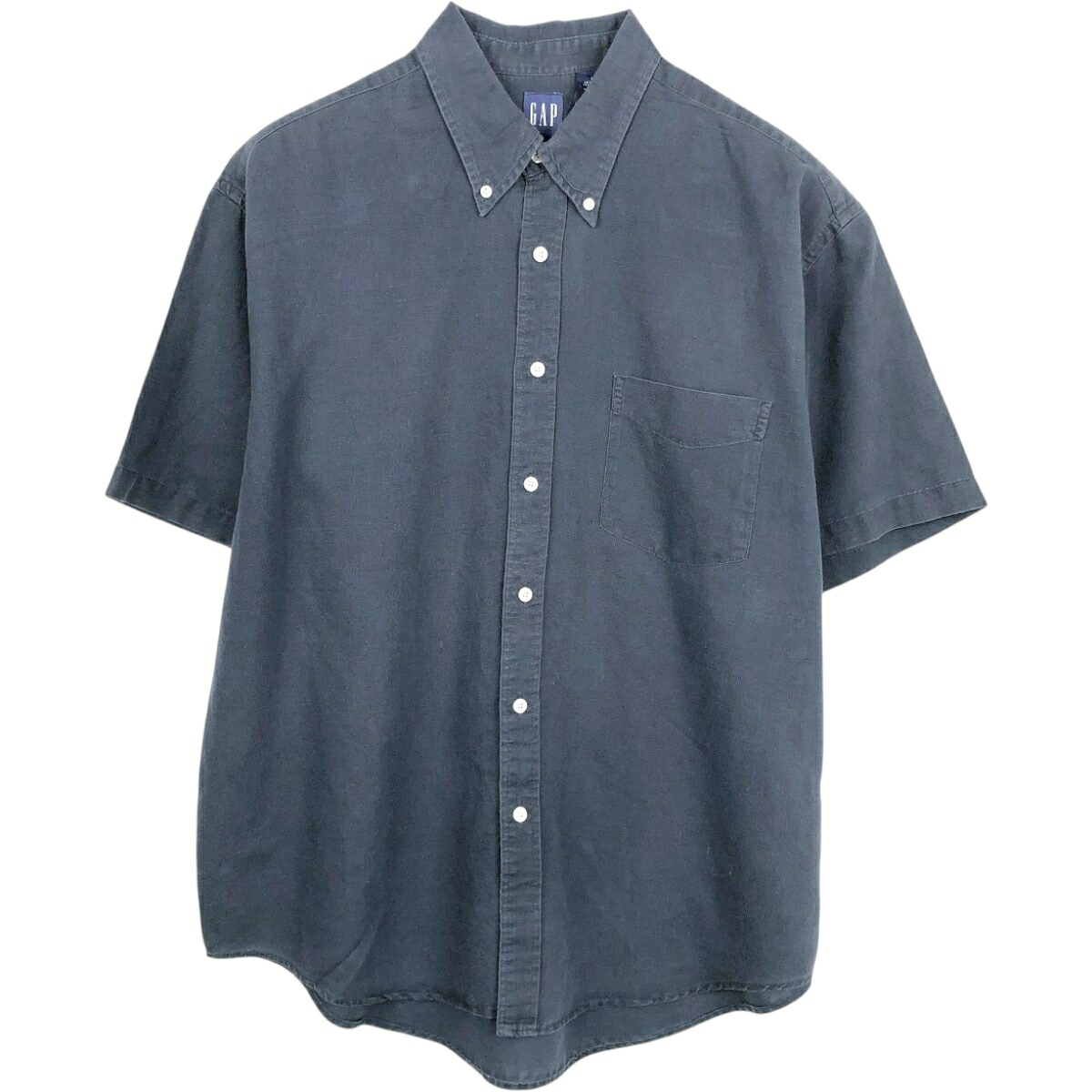 GAP/ギャップ オールドギャップ 半袖 リネン ボタンダウンシャツ