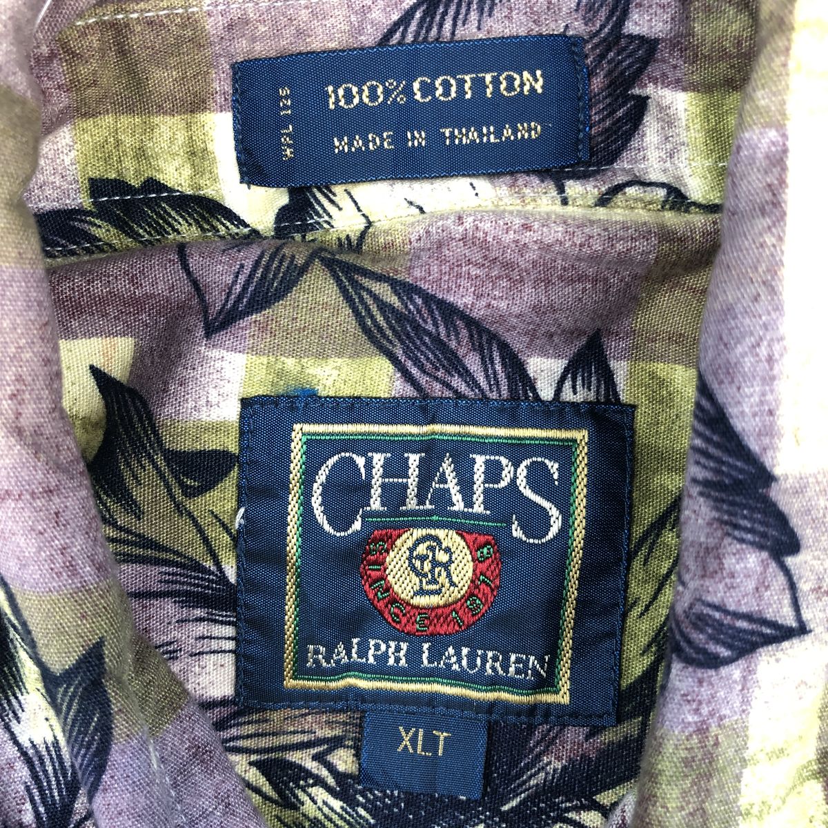 Ralph Lauren/ラルフローレン CHAPS チャップス ボタンダウン ハワイアンアロハシャツ