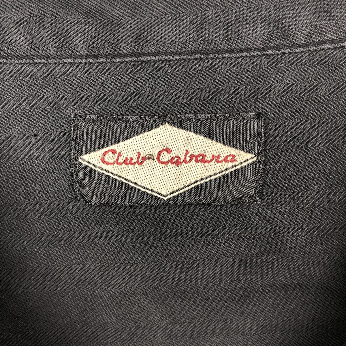 古着 Club Cabana ヘリンボーン 半袖 オープンカラー シャツ ボックスシャツ メンズL相当 /eaa670657 【中古】 【260829】