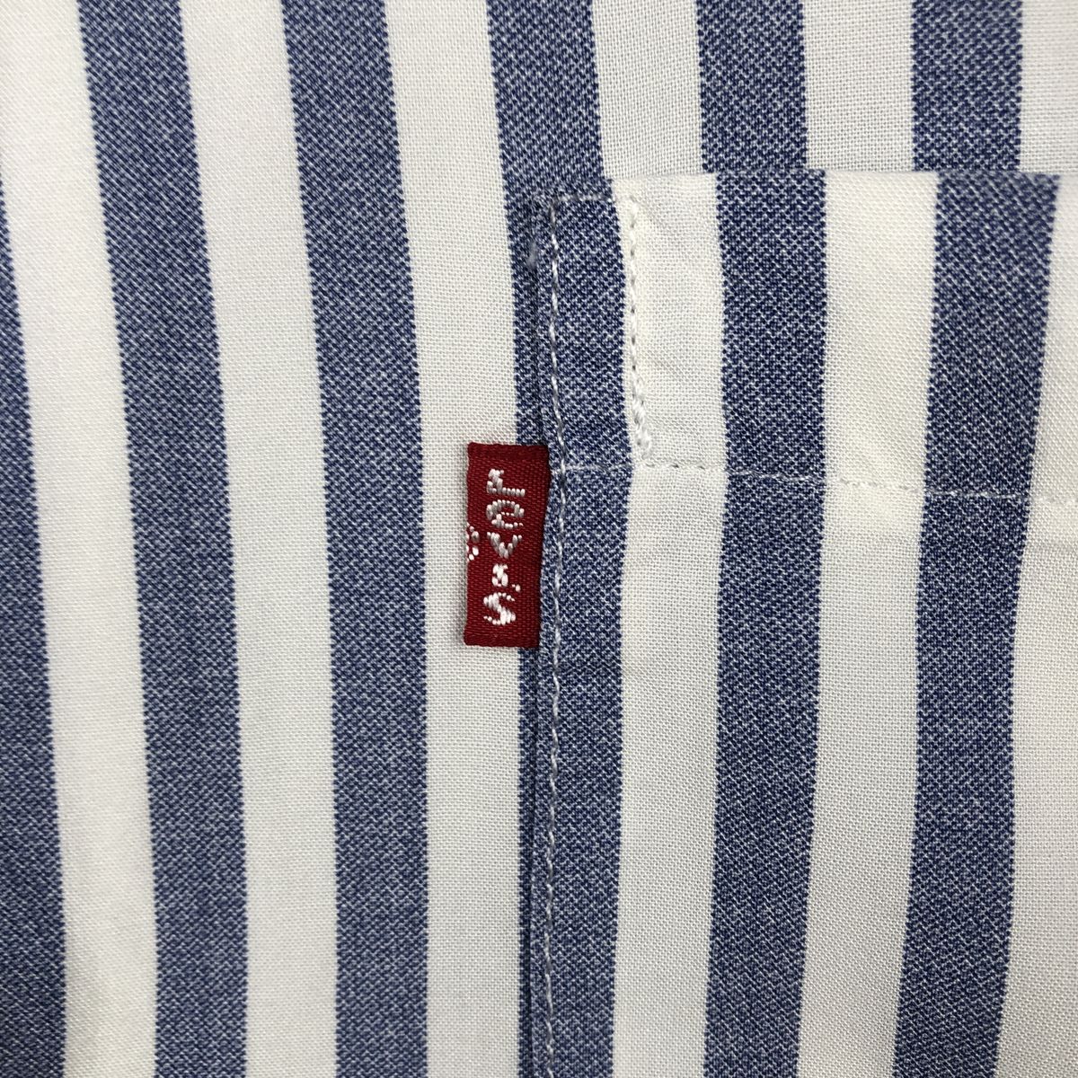 古着 リーバイス Levis RELAXED ストライプ柄 半袖 オープンカラー ビスコースシャツ ボックスシャツ メンズL相当 /eaa670686 【中古】 【260829】