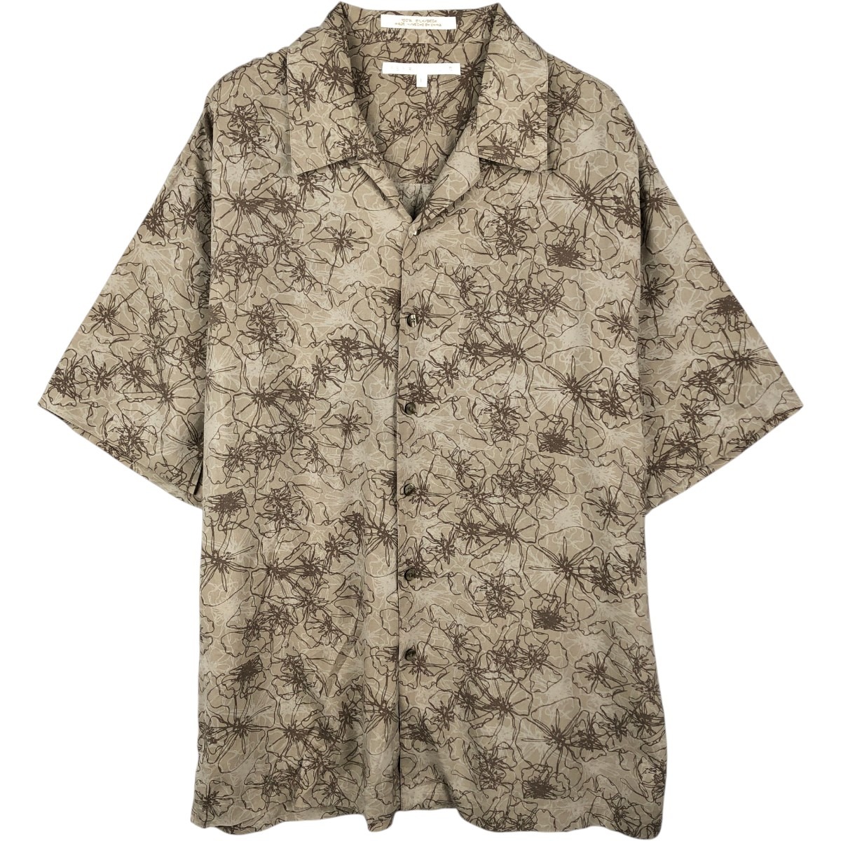 PERRY ELLIS/ペリーエリス 半袖 オープンカラー シルクシャツ