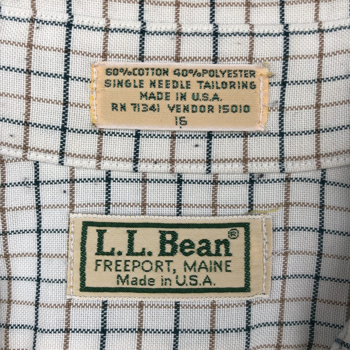古着 80～90年代 エルエルビーン L.L.Bean 半袖 ボタンダウン チェックシャツ USA製 メンズL相当 ヴィンテージ /eaa670692 【中古】 【260829】