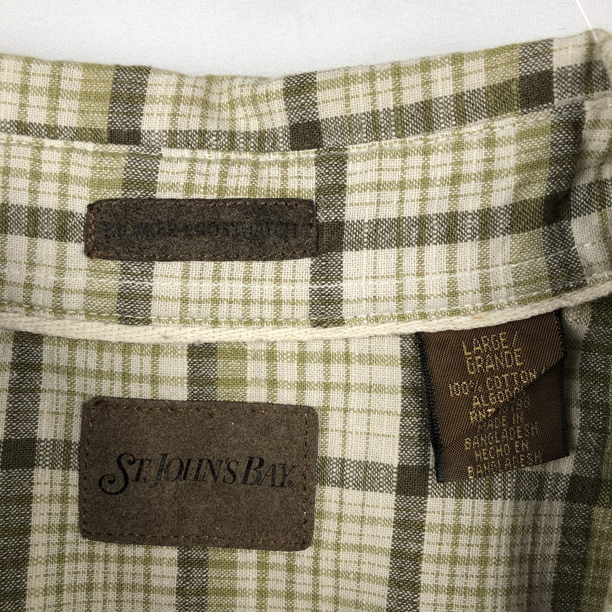 ST. JOHN'S BAY/セントジョンズベイ 半袖 コットン チェックシャツ