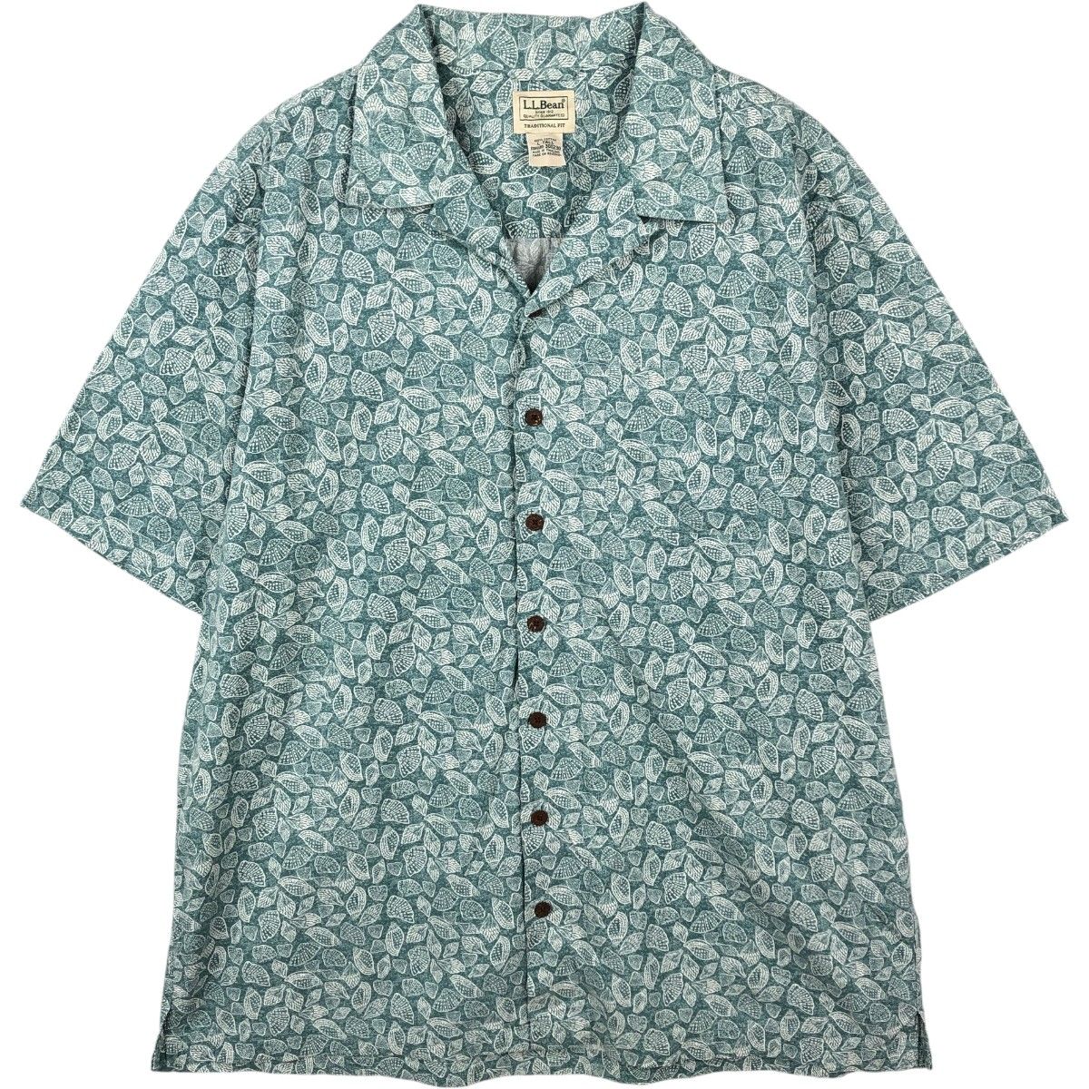 L.L.Bean/エルエルビーン TRADITIONAL FIT 半袖 オープンカラー コットンシャツ