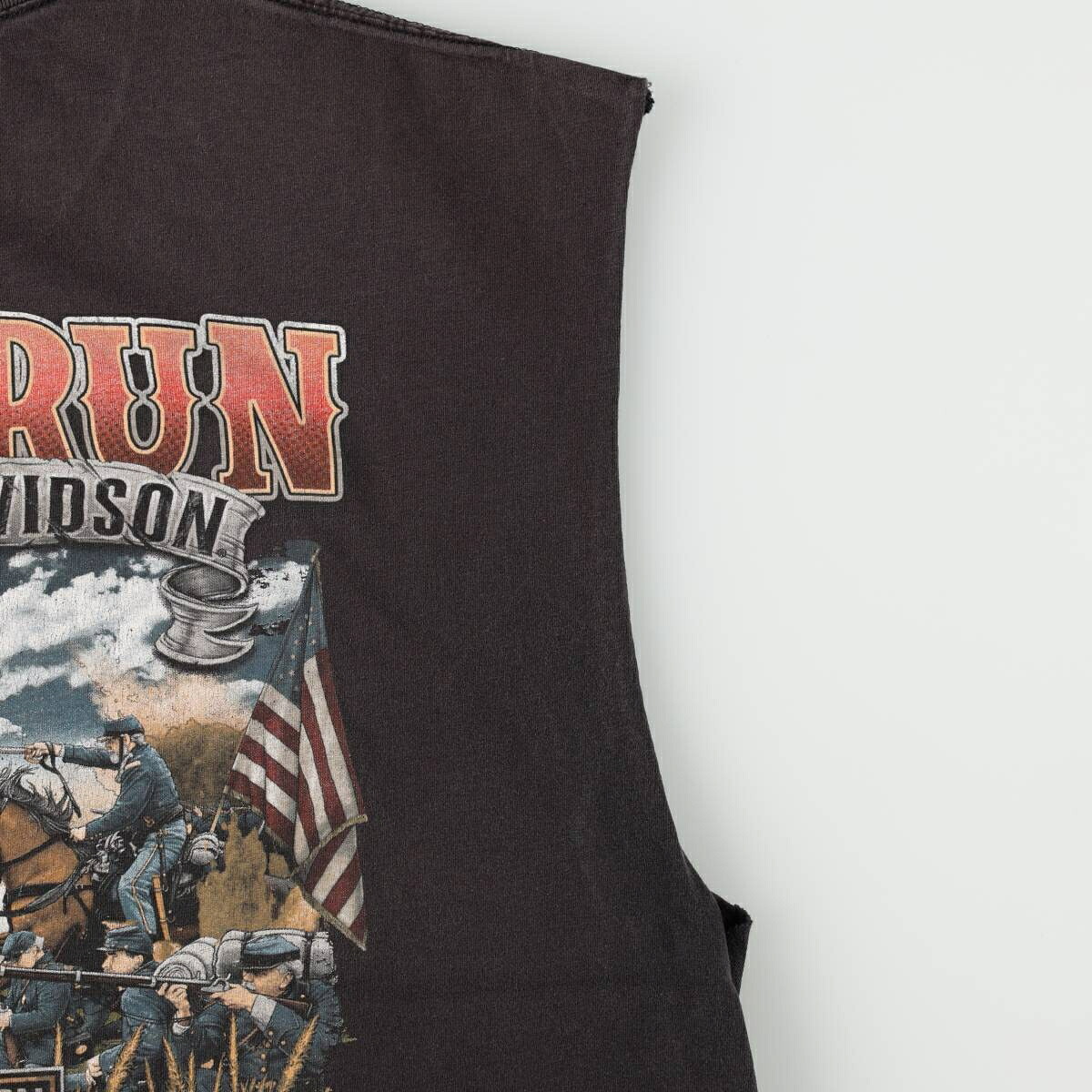 古着 ハーレーダビッドソン Harley-Davidson 鷲柄 イーグル柄 カットオフ モーターサイクル バイクTシャツ メンズXL相当 /eaa671383 【中古】 【260829】