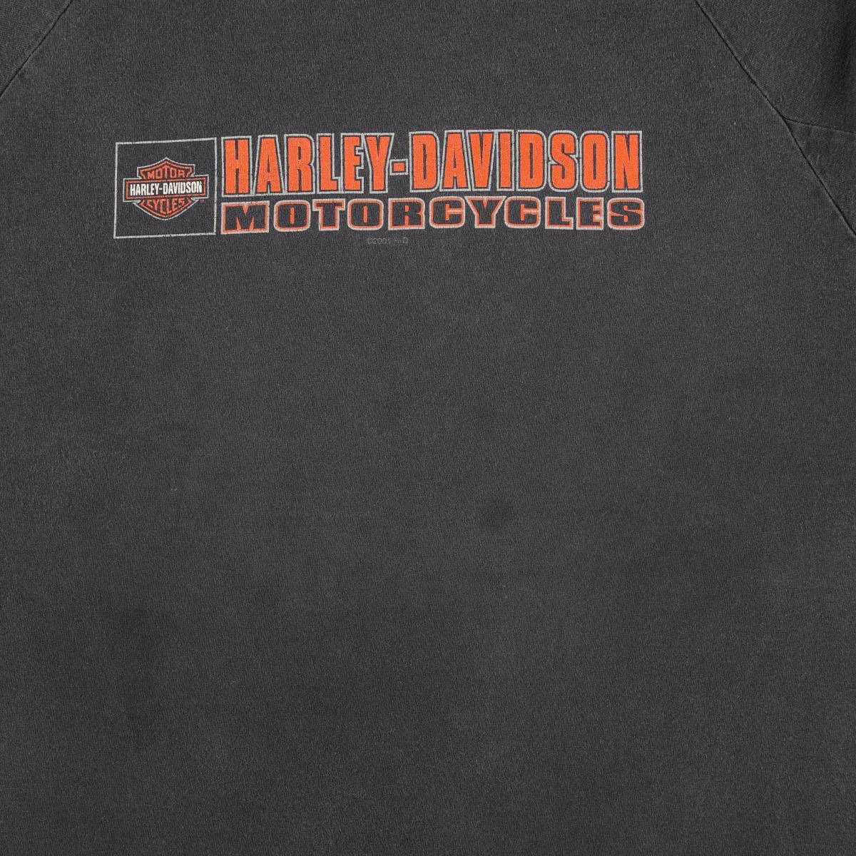 古着 00年代 ハーレーダビッドソン ファイヤーパターン モーターサイクル バイクTシャツ メンズXL相当 /eaa671393 【中古】 【260829】