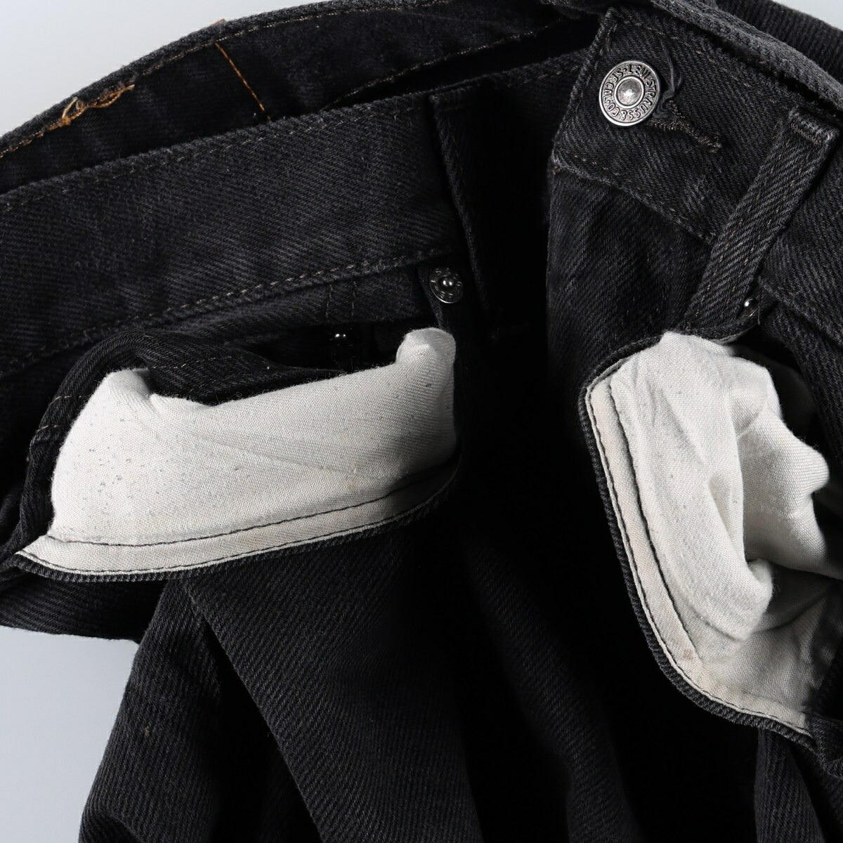 Levi's/リーバイス 505 ブラックデニム テーパードデニムパンツ