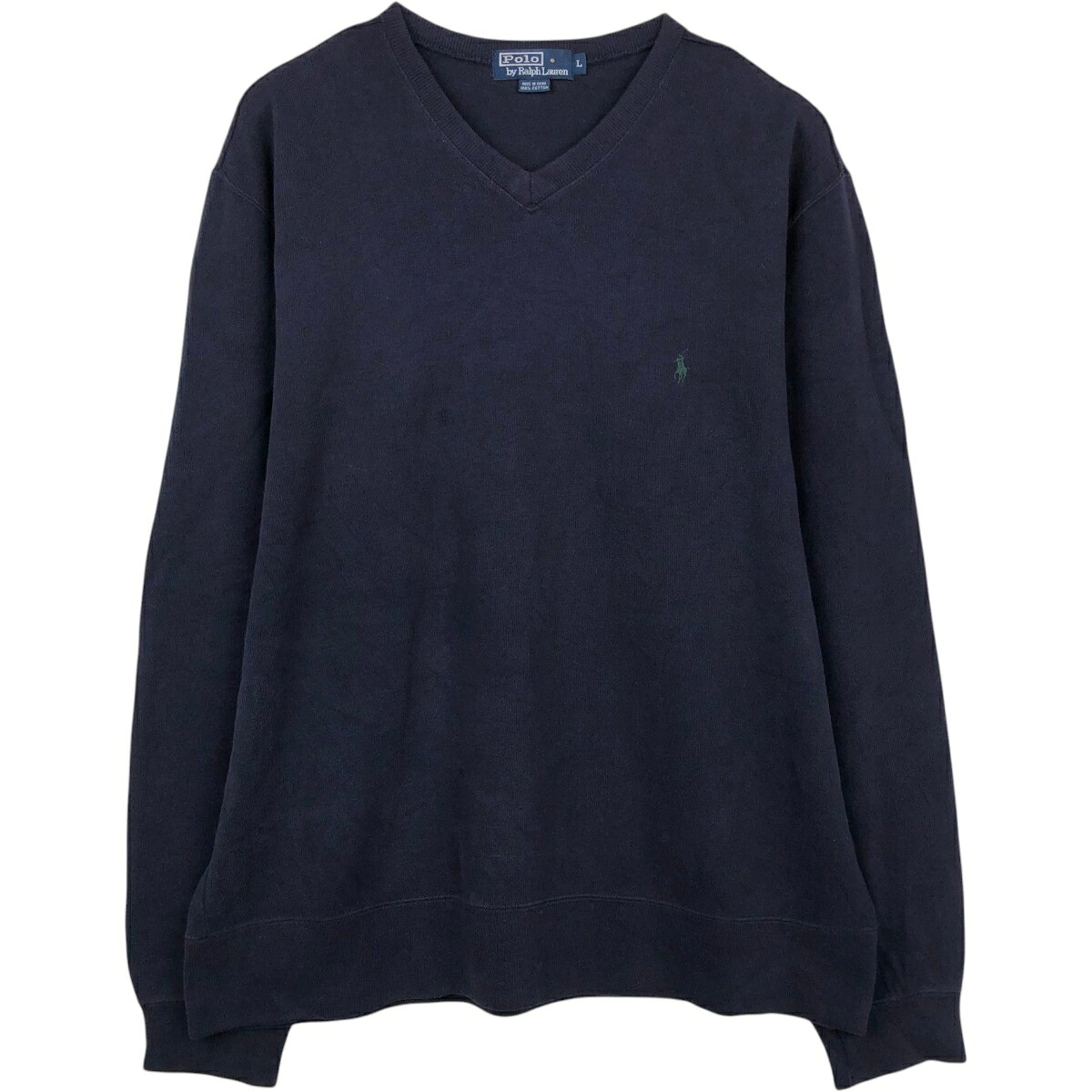 Ralph Lauren/ラルフローレン POLO by Ralph Lauren Vネック コットンニットセーター