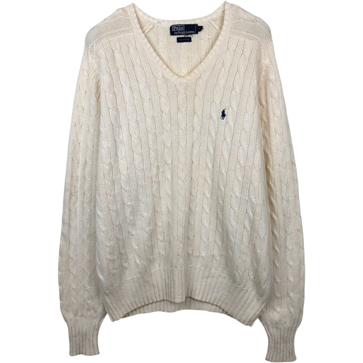 Ralph Lauren/ラルフローレン POLO by Ralph Lauren Vネック コットンニットセーター