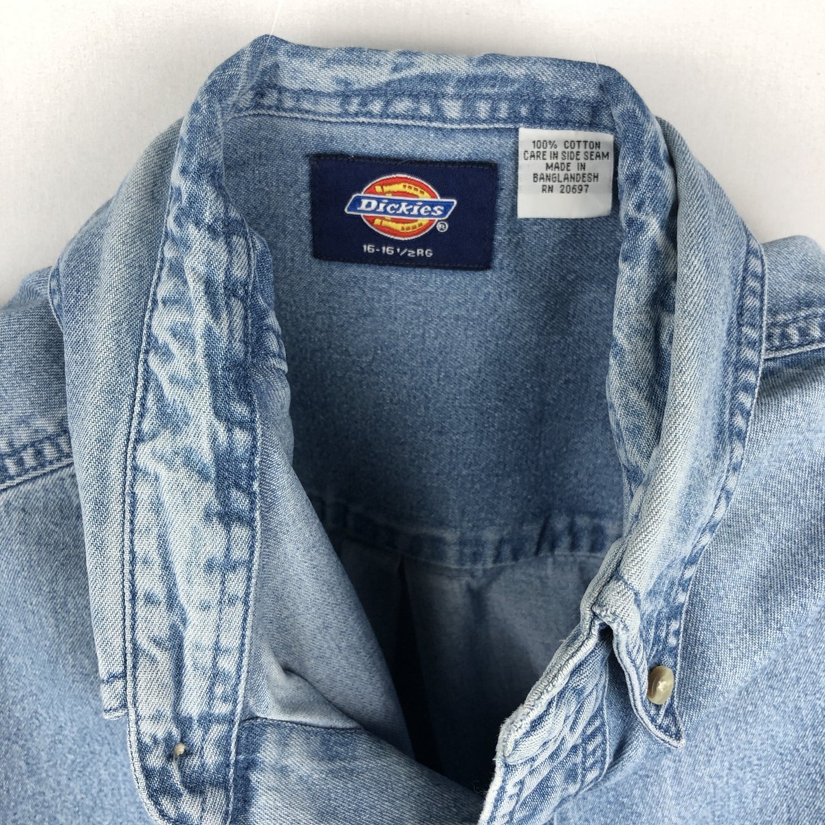 Dickies/ディッキーズ 長袖 ボタンダウンデニムシャツ
