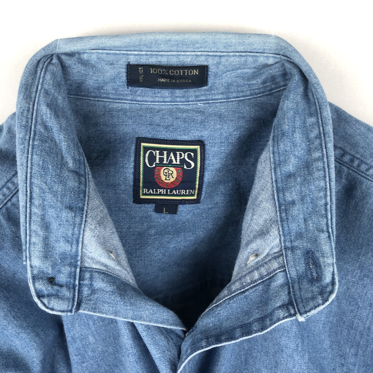 Ralph Lauren/ラルフローレン CHAPS チャップス 長袖 ボタンダウンデニムシャツ