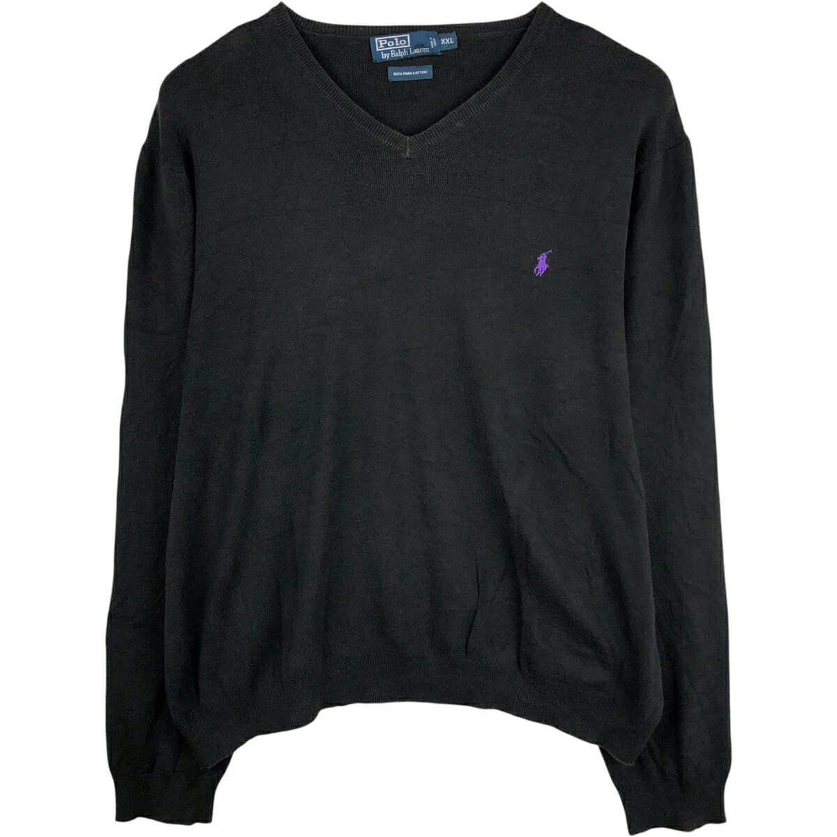 Ralph Lauren/ラルフローレン POLO by Ralph Lauren Vネック ピマコットンニットセーター