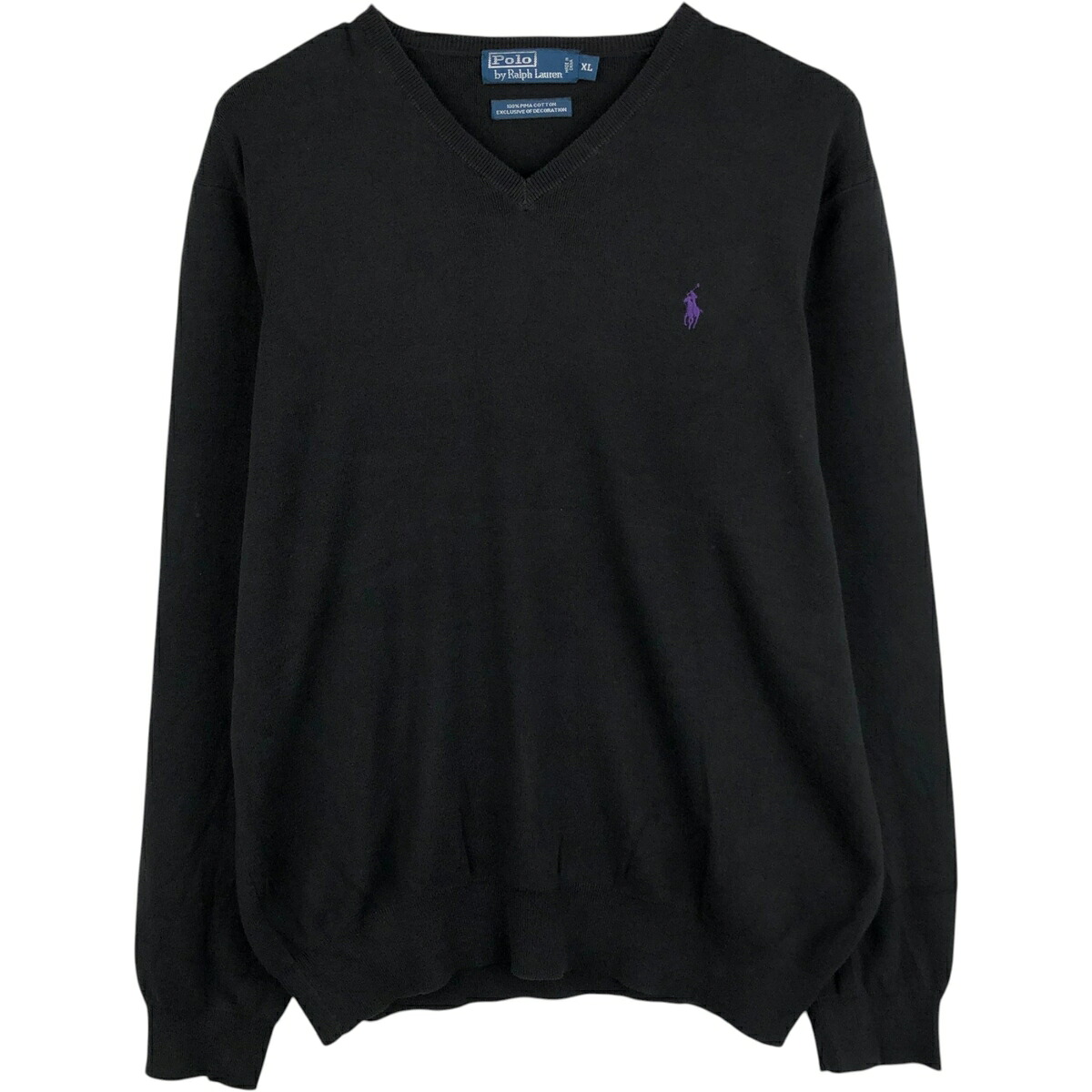 Ralph Lauren/ラルフローレン POLO by Ralph Lauren Vネック コットンニットセーター