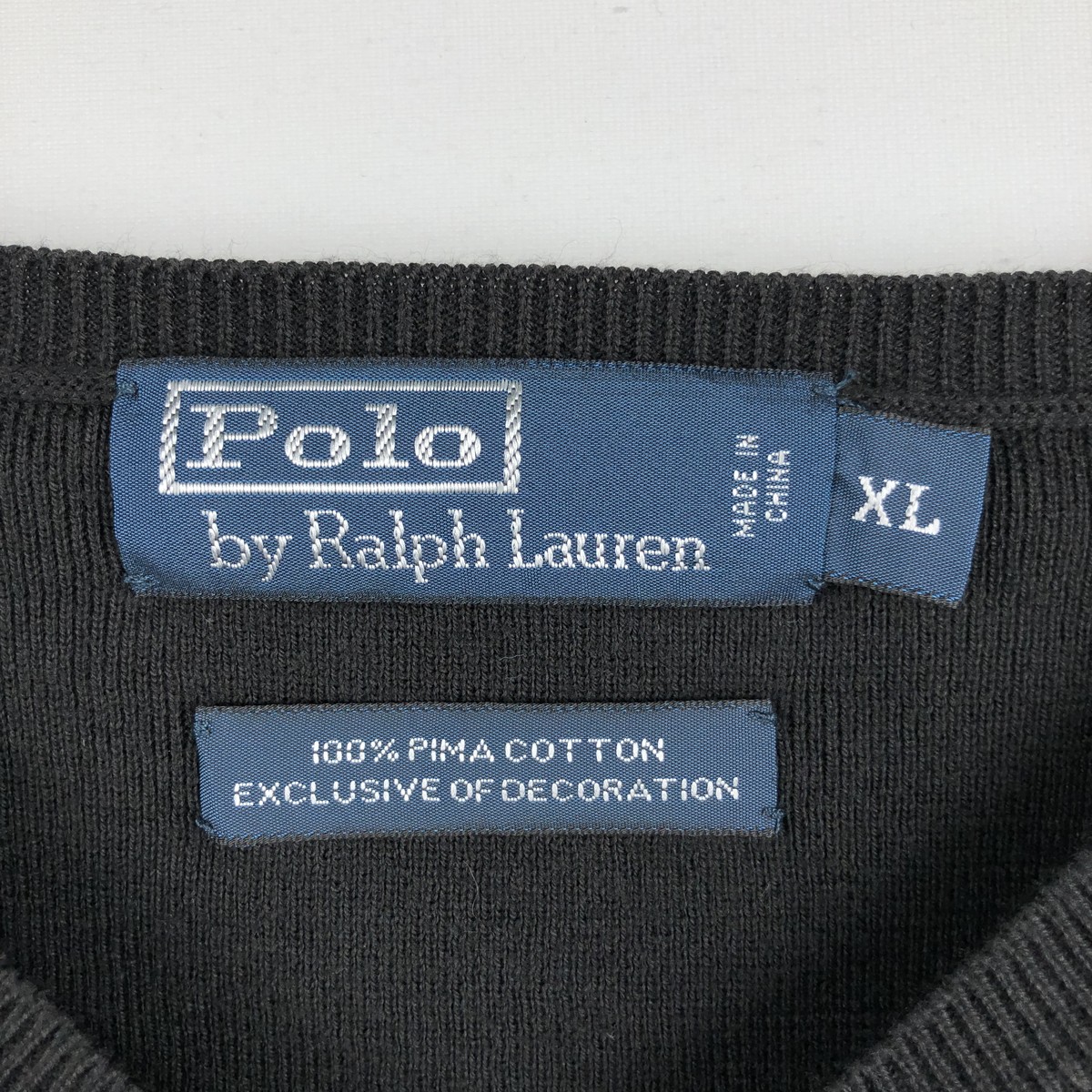 Ralph Lauren/ラルフローレン POLO by Ralph Lauren Vネック コットンニットセーター