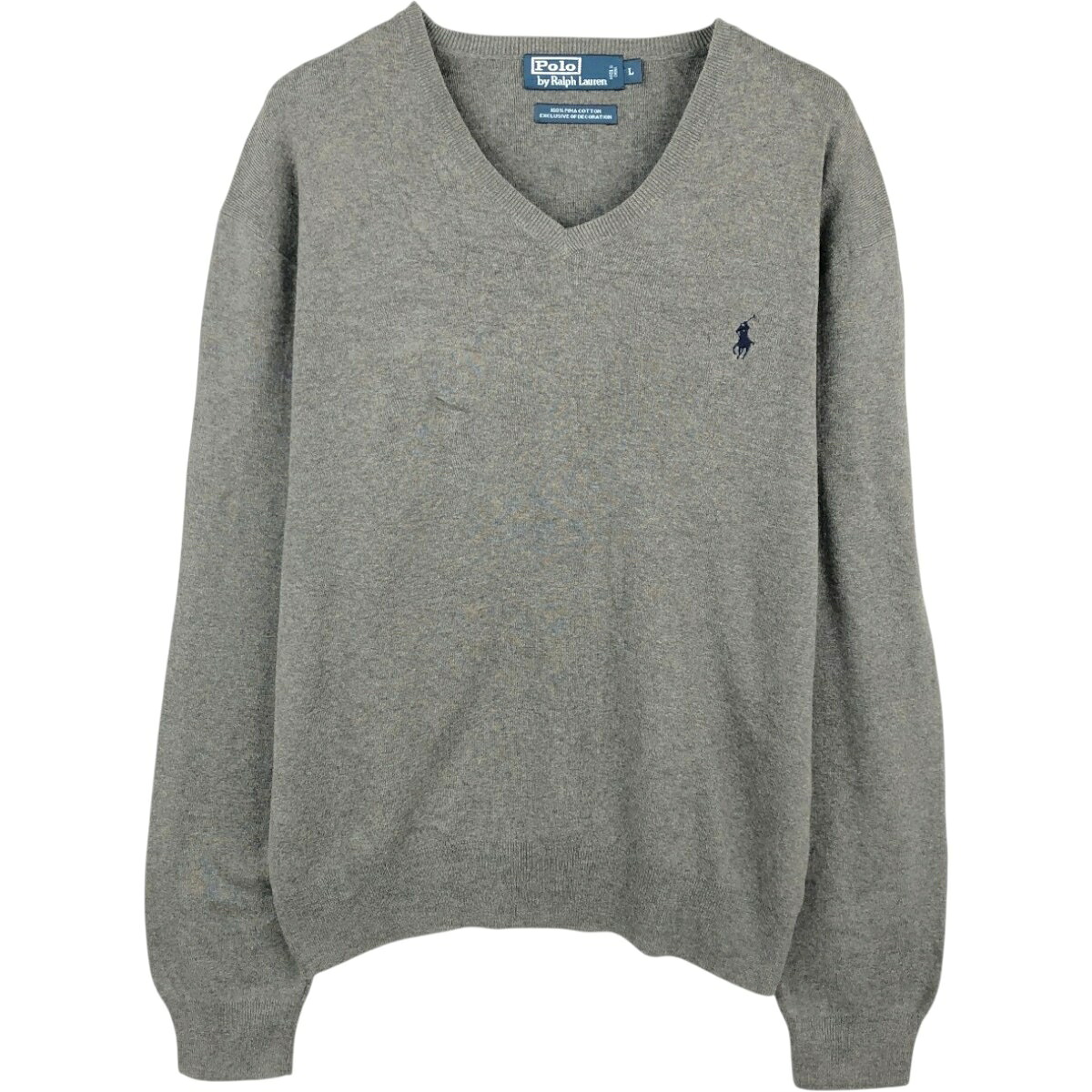 Ralph Lauren/ラルフローレン POLO by Ralph Lauren Vネック ピマコットンニットセーター