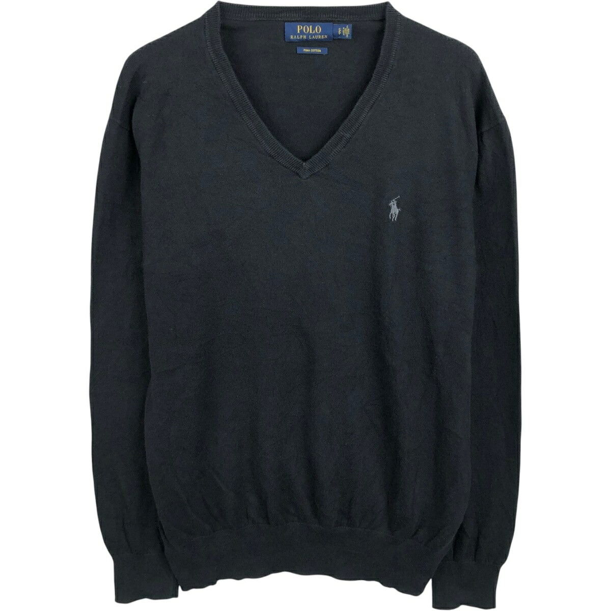 Ralph Lauren/ラルフローレン POLO by Ralph Lauren Vネック コットンニットセーター