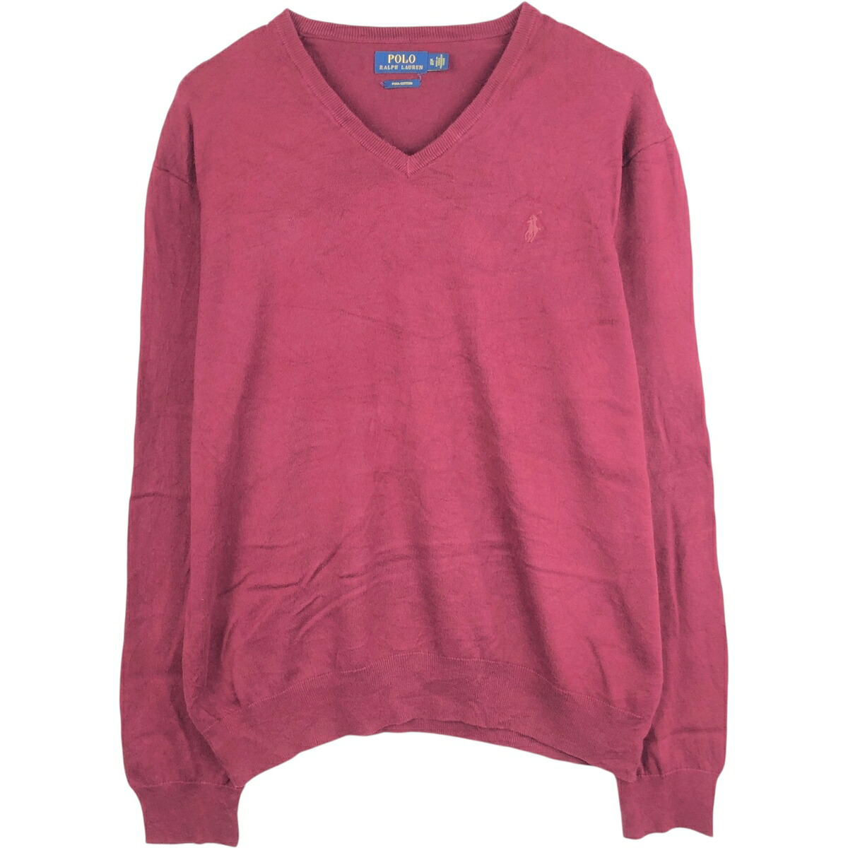 Ralph Lauren/ラルフローレン POLO RALPH LAUREN Vネック ピマコットンニットセーター