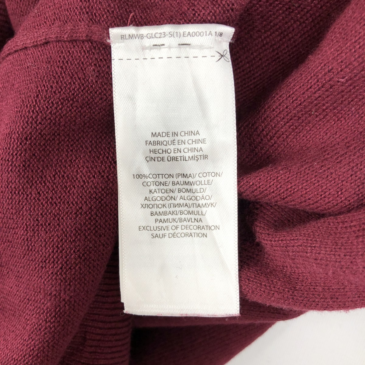 Ralph Lauren/ラルフローレン POLO RALPH LAUREN Vネック ピマコットンニットセーター