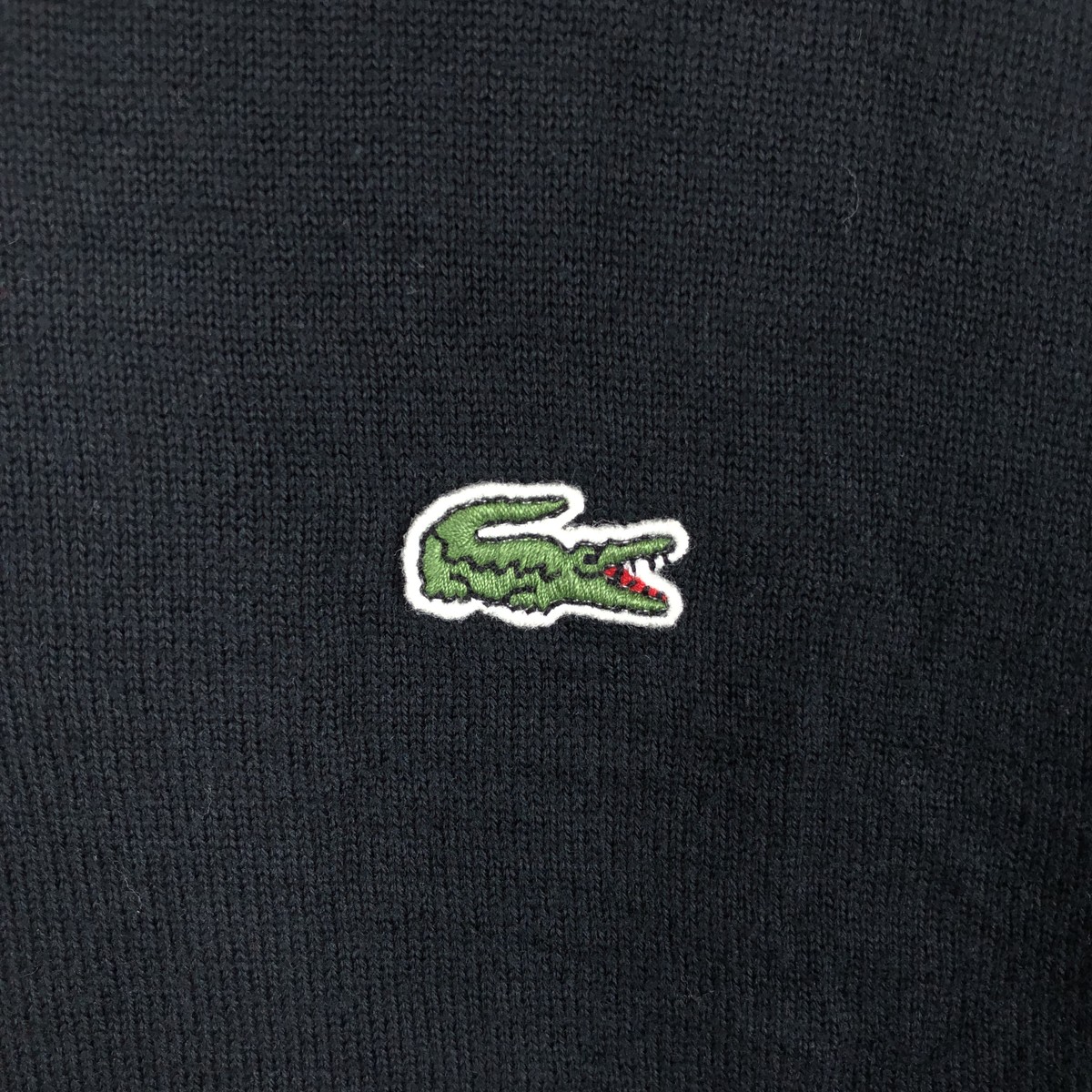 LACOSTE/ラコステ フランス企画 Vネック コットンニットセーター
