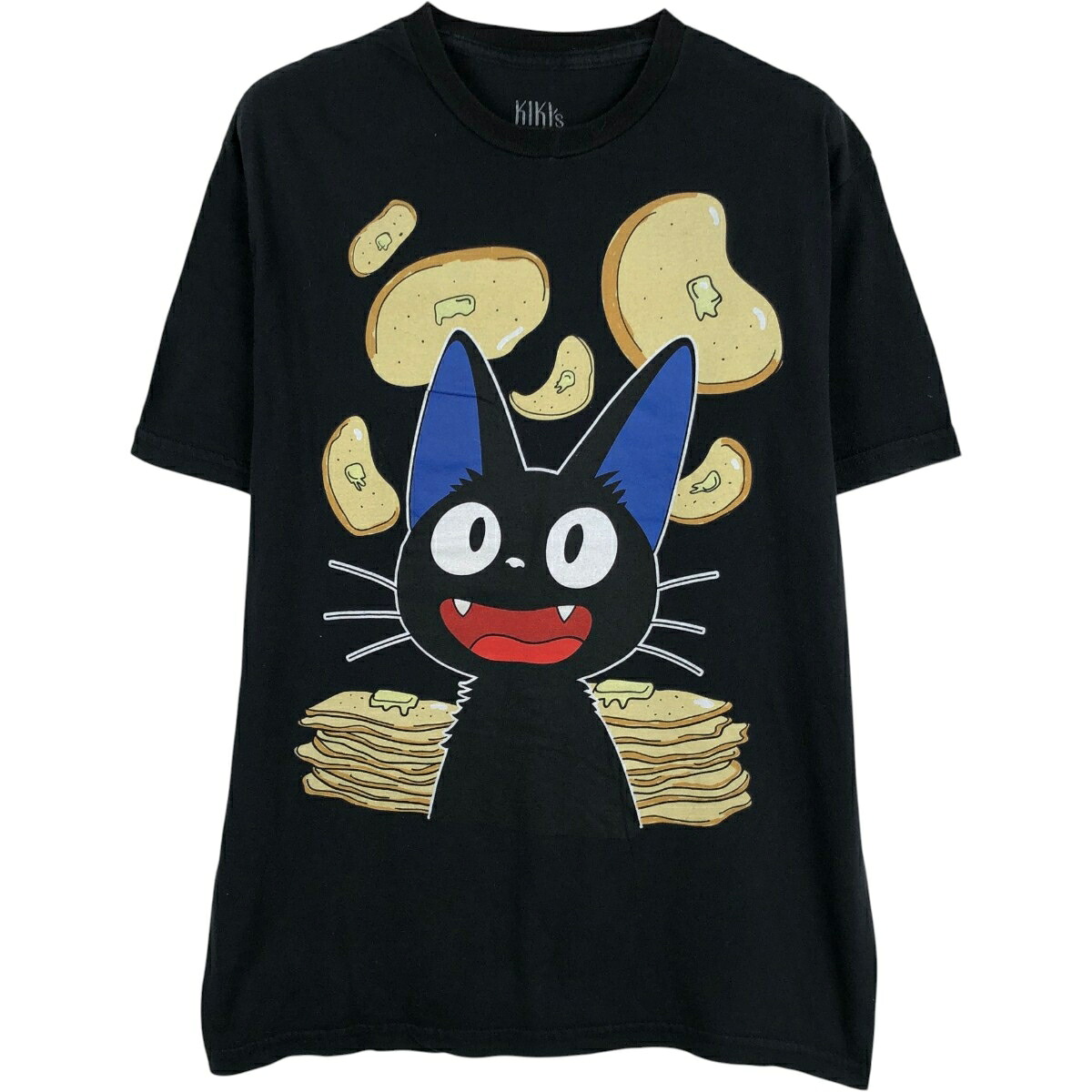 Studio Ghibli スタジオジブリ 魔女の宅急便 ジジ アニメ キャラクタープリントTシャツ