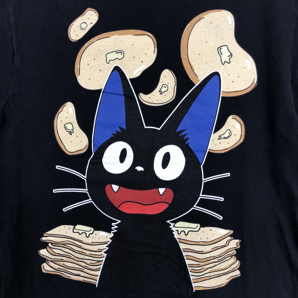 Studio Ghibli スタジオジブリ 魔女の宅急便 ジジ アニメ キャラクタープリントTシャツ