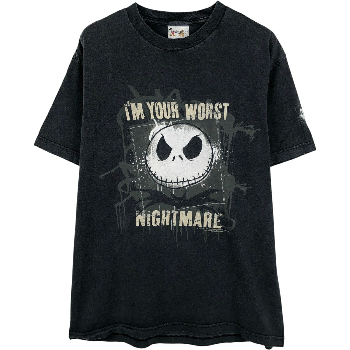 Disney/ディズニー The Nightmare Before Christmas ナイトメアビフォアクリスマス キャラクタープリントTシャツ